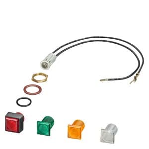 Indicator light with glow lamp 110...120 V AC/DC with colored lenses: red - Image 3