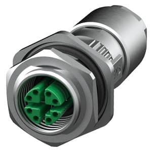 IE FC M12 Cable Connector PRO 4x 2 M12 plug-in connectors that can be assembled in the field (X-coded) 8-pole; metal enclosure; FC quick-connect technology; female contact insert; 1 pack = 1 unit. - Image 3