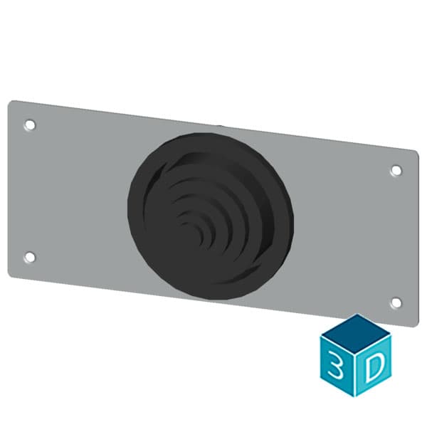 ALPHA 400/630 DIN cable entry flange sheet steel only for flat pack with 1 x cable support sleeve 8HC6900 only protection class 1 - Image 3