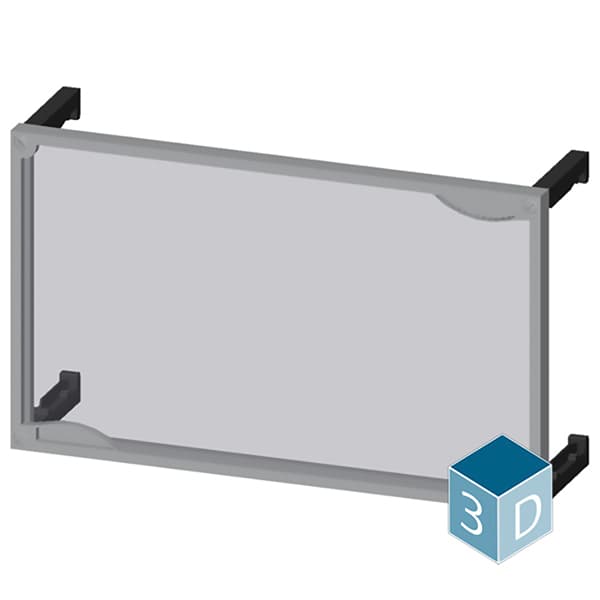 ALPHA 400/630/1250 DIN assembly kit front cover for unequipped panel transparent H = 300 mm - Image 3