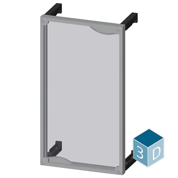 ALPHA 400/630/1250 DIN assembly kit front cover for unequipped panel transparent H = 450 mm - Image 3