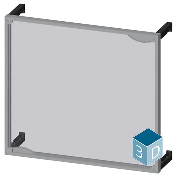 ALPHA 400/630/1250 DIN assembly kit front cover for unequipped panel transparent H = 450 mm - Image 3