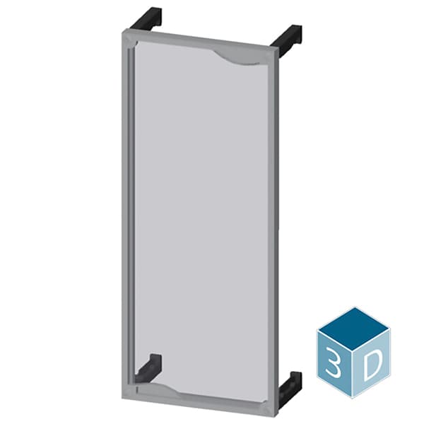 ALPHA 400/630/1250 DIN assembly kit front cover for unequipped panel transparent H = 600 mm - Image 3