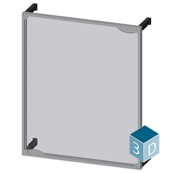 ALPHA 400/630/1250 DIN assembly kit front cover for unequipped panel transparent H = 600 mm - Image 3