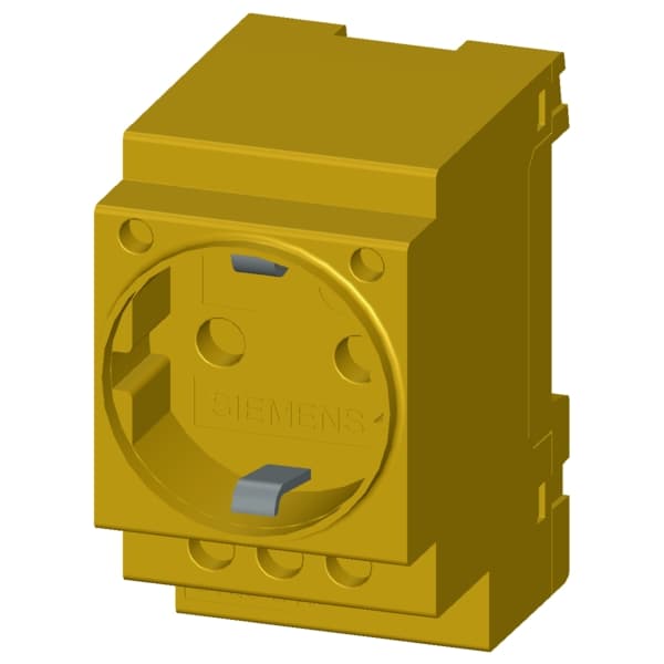 SCHUKO socket outlet 16 A yellow according to DIN VDE 0620 for installation in distribution boards - Image 3