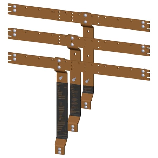 Second device level NH00 busbar set 80 x 10 mm - Image 2