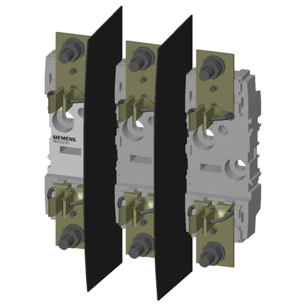 HRC fuse base plastic Sz. 1 3-pole 250A 690V flat terminal - Image 3