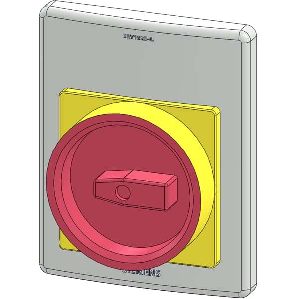 molded-plastic front plate degree of protection IP55 with EMERGENCY OFF rotary operating mechanism can be locked for circuit breaker frame size S00 - Image 3