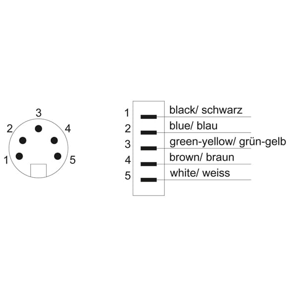 Power line 7/8" for 24 V connected and unconnected assembled with 1 x 7/8" angled on one side - Image 2