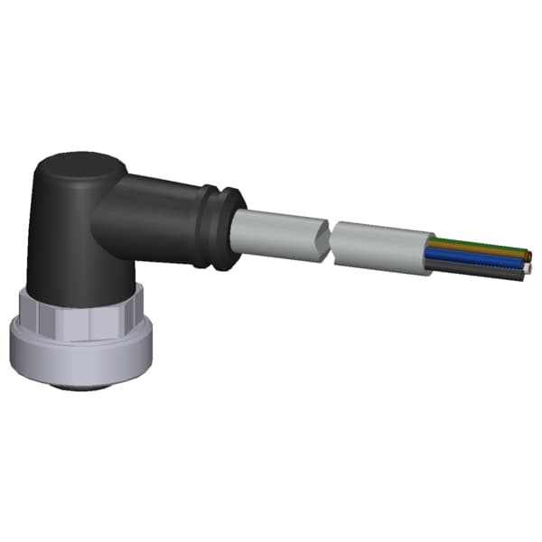 Power line 7/8" for 24 V connected and unconnected assembled with 1 x 7/8" angled on one side - Image 4