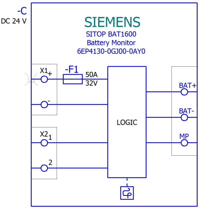SITOP BAT1600 battery monitor spare part for SITOP BAT1600 38 Ah Pb - Image 4