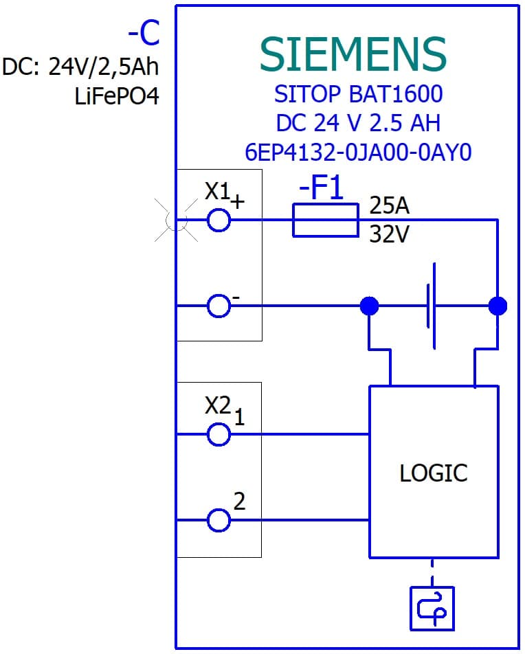 SITOP BAT1600 24 V DC 2.5 Ah LiFePO4 lithium battery for SITOP UPS1600 - - not for air freight - - - Image 4