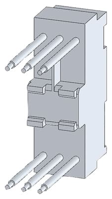 Adapter 45 mm for circuit breaker Size S0 3RV1.2 and 3RV2.2 max. 25 A Conductor cross-section AWG10 - Image 3