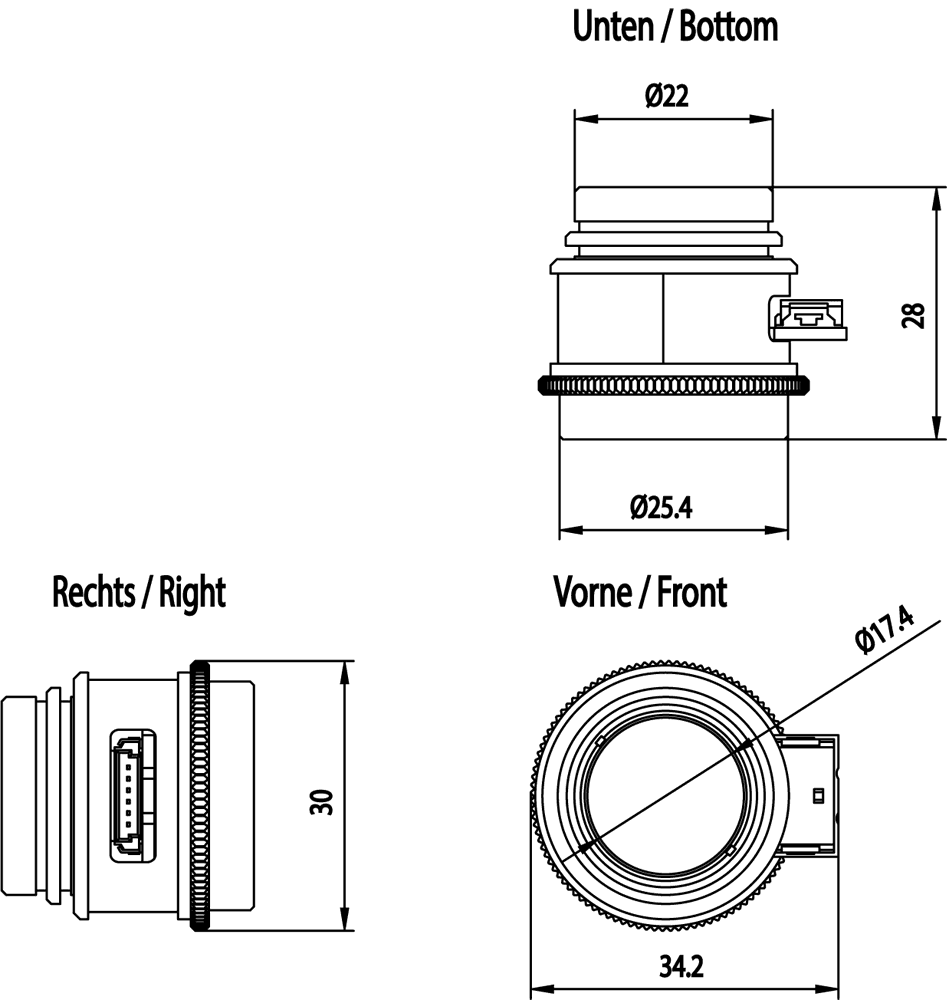 E-focus lens 25 mm Only for MV500 devices (MLFB: 6GF3540-0CD10 - Image 2