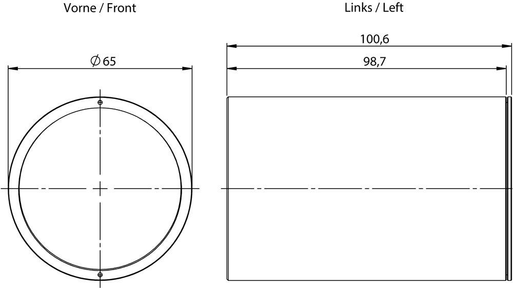 MV500 protective barrel red long degree of protection IP67 for MV500 devices face plate: red / glass enclosure: metal for lens length without/with built-in ring light 83.5 mm/59.1 mm for lens width without/with built-in ring light 60.4 mm/41.6 mm suitable for lenses (MLFB): 6GF9001-1BL01 - Image 2