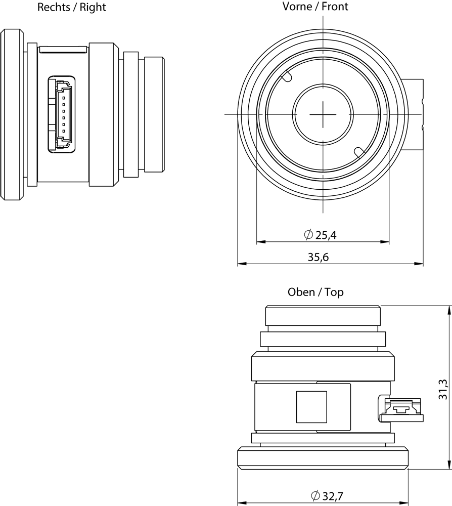 E-focus lens 12 mm only for MV500 devices MLFB: 6GF3540-0CD10 - Image 2