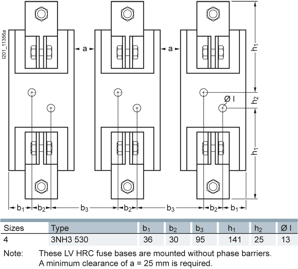 LV HRC fuse base Sz. 4 - Image 2