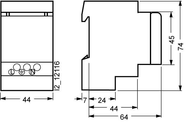 SCHUKO socket outlet 16 A with cover according to DIN VDE 0620 for installation in distribution boards - Image 2
