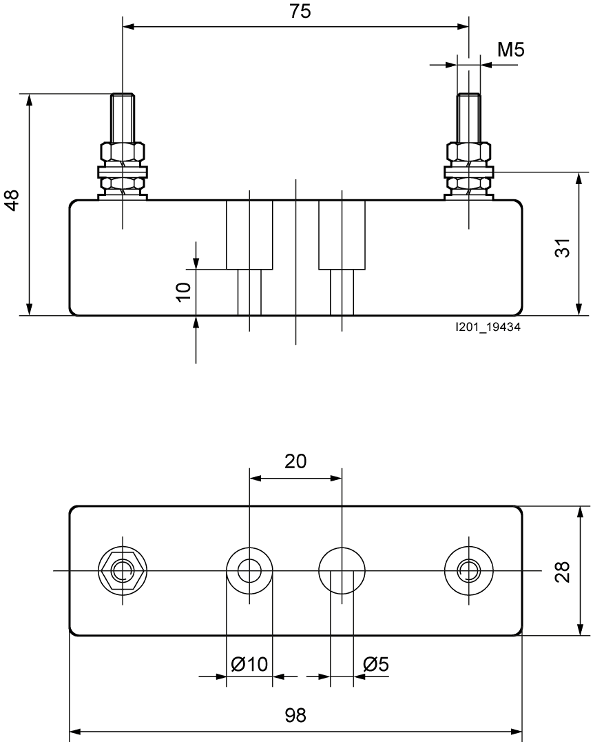 SITOR fuse holder 50 A 690 V 1-pole with bolt terminal with fixing dimension 75 mm - Image 2