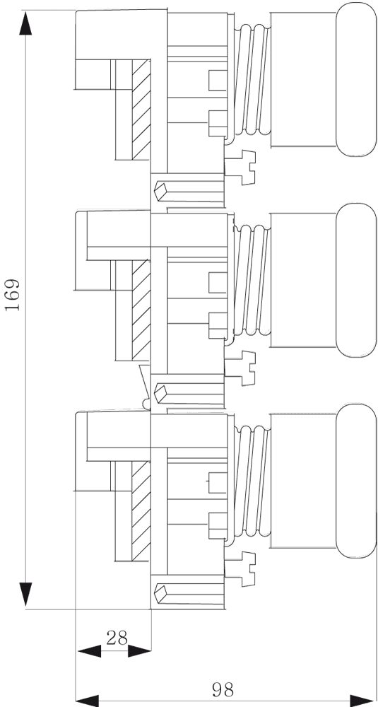 DIAZED bar mounting bases SR60 3P - Image 2