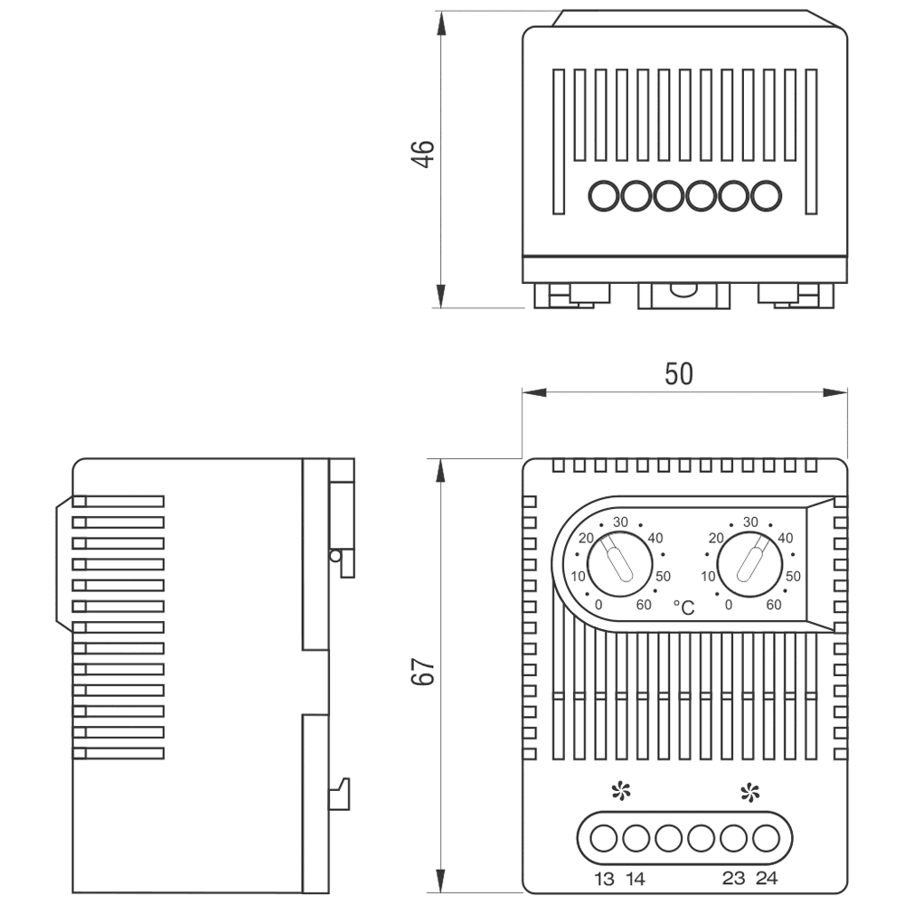 Twin Thermostat ZR01 Both 0 to +60 °C - Image 2