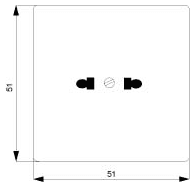 DELTA i-system electrical white Socket outlet 15A 125V American standard C73 Central plate 51x 51mm - Image 2