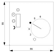 DELTA i-system titanium white Room temperature controller cover 3-position switch - Image 2