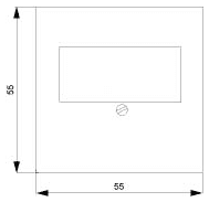 DELTA i-system cover plate 55 x 55 mm for TAE connection socket and loudspeaker connection socket carbon metallic - Image 2