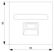 DELTA i-system aluminum-metallic Cover plate UAE connection socket suitable for Rutenbeck Cat. 3+5/ BTR Cat. 6 - Image 2