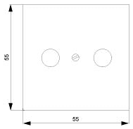 DELTA i-system carbon metallic antenna cover plate 55x 55 mm for broadband connection socket RF/TV - Image 2