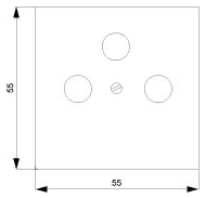 DELTA i-system Cover plate TV/RF/SAT 3-hole carbon metallic - Image 2