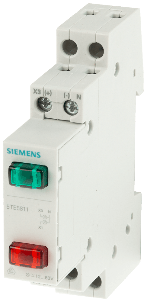 Indicator light 2 lamps 230 V red green by Siemens