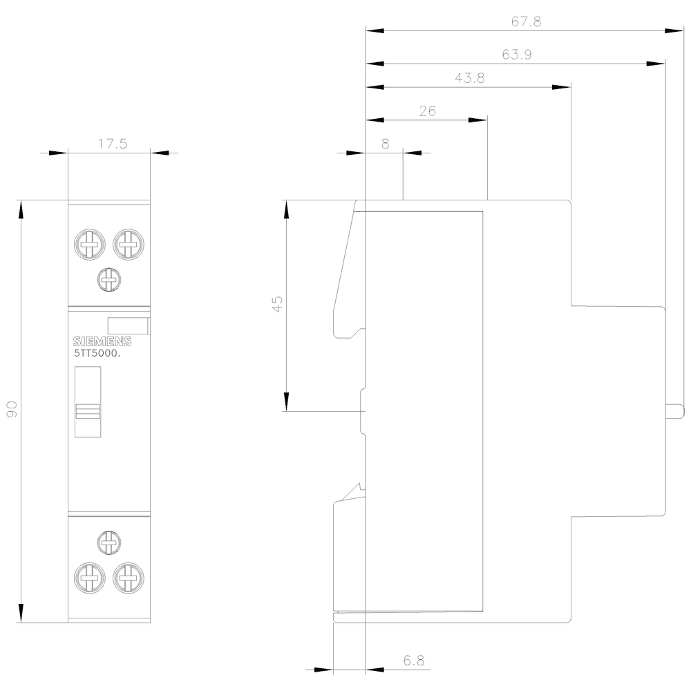 insta contactor 0/1-automatic with 2 NO contacts for 230 V AC - Image 2