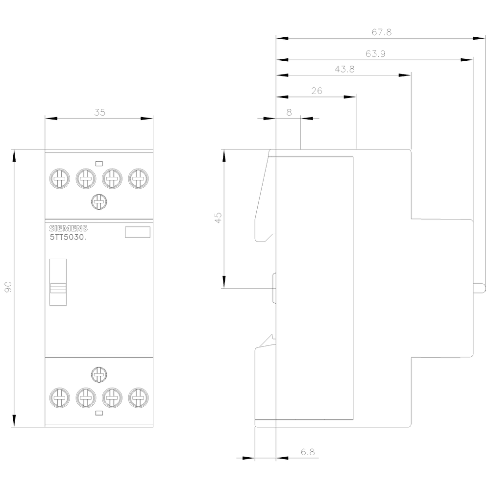 insta contactor 0/1-automatic with 4 NO contact for 230 V AC - Image 2