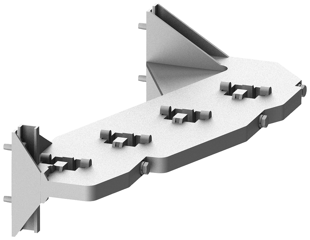 Vertical busbar support cascaded by Siemens
