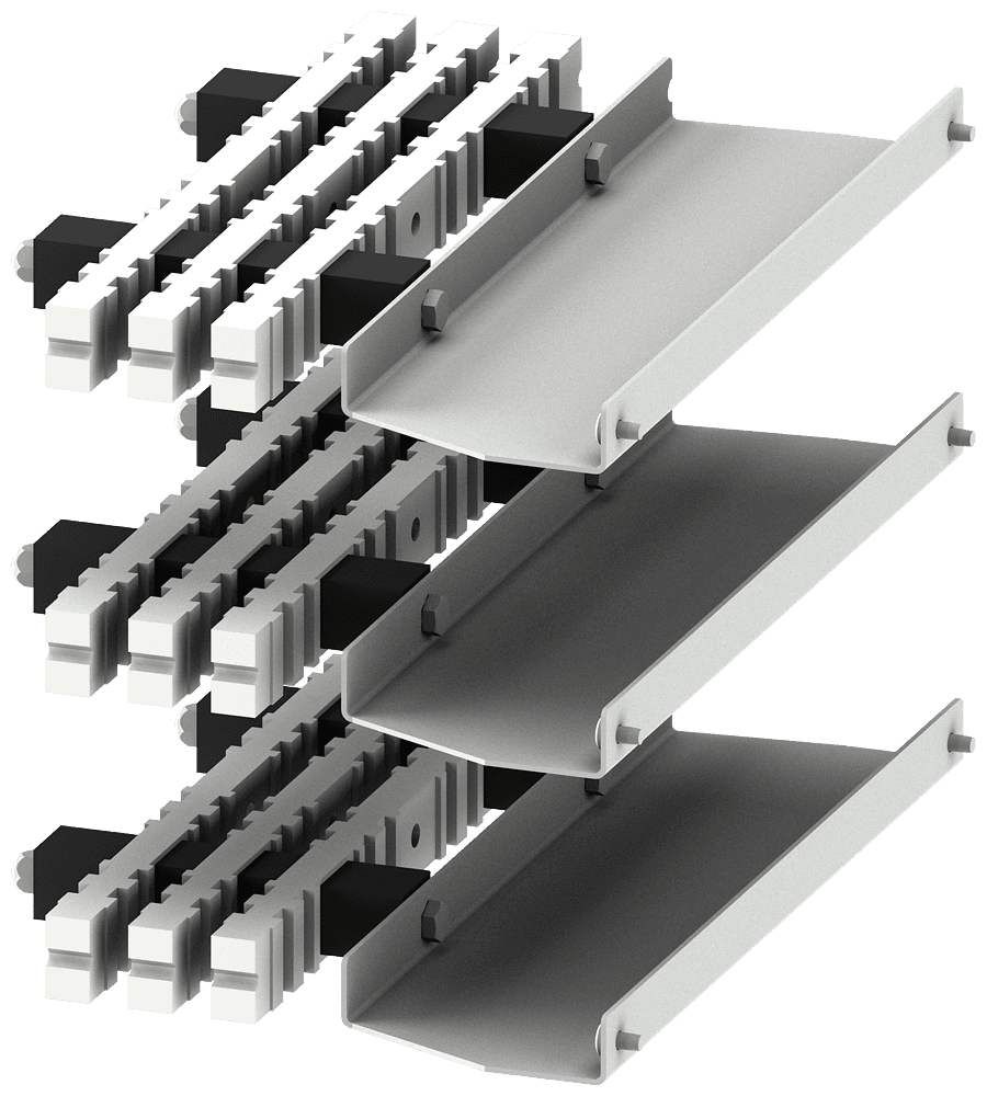 Vertical busbar support non-cascaded by Siemens