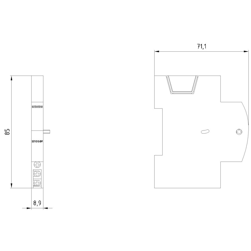 Auxiliary switch 1 CO for RCBO 2/3/4P Un: 230/400V - Image 2