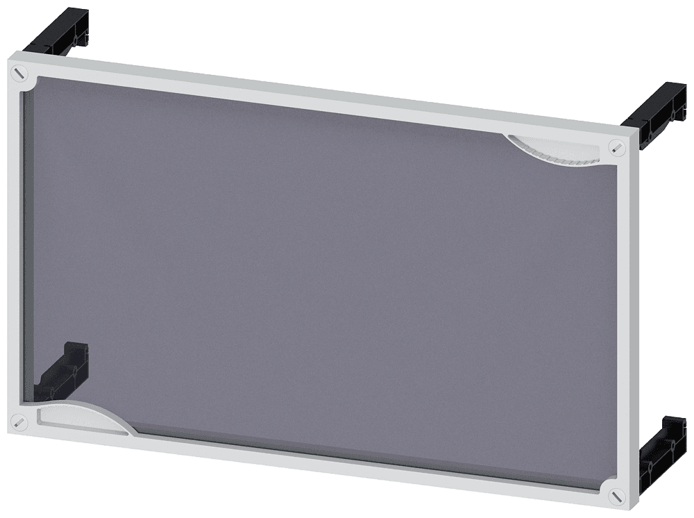 ALPHA 400/630/1250 DIN assembly kit front cover for unequipped panel transparent H = 300 mm by Siemens