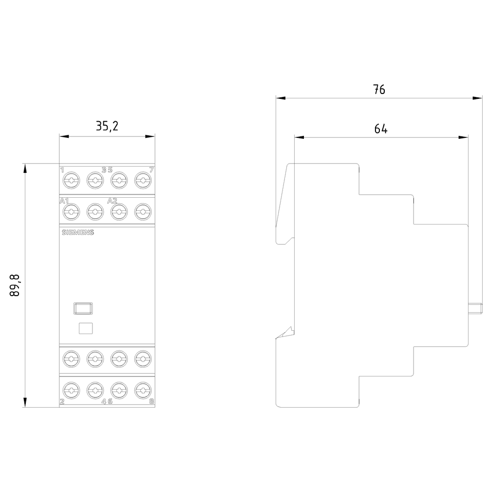 switching relay with 4 NO contact for 230V AC 16A control 115V AC - Image 2