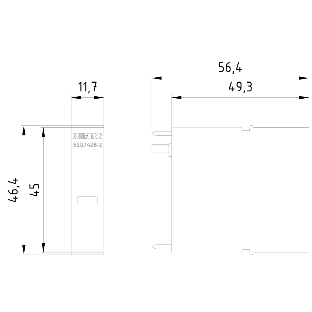 plug connector type 2 N-PE Uc 264 V AC - Image 2