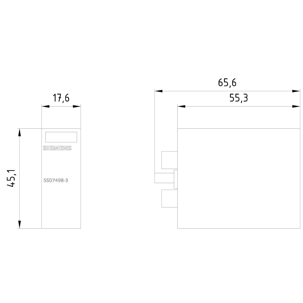 Plug-in part T1/T2 for 5SD7483-6 and 5SD7483-7 - Image 2
