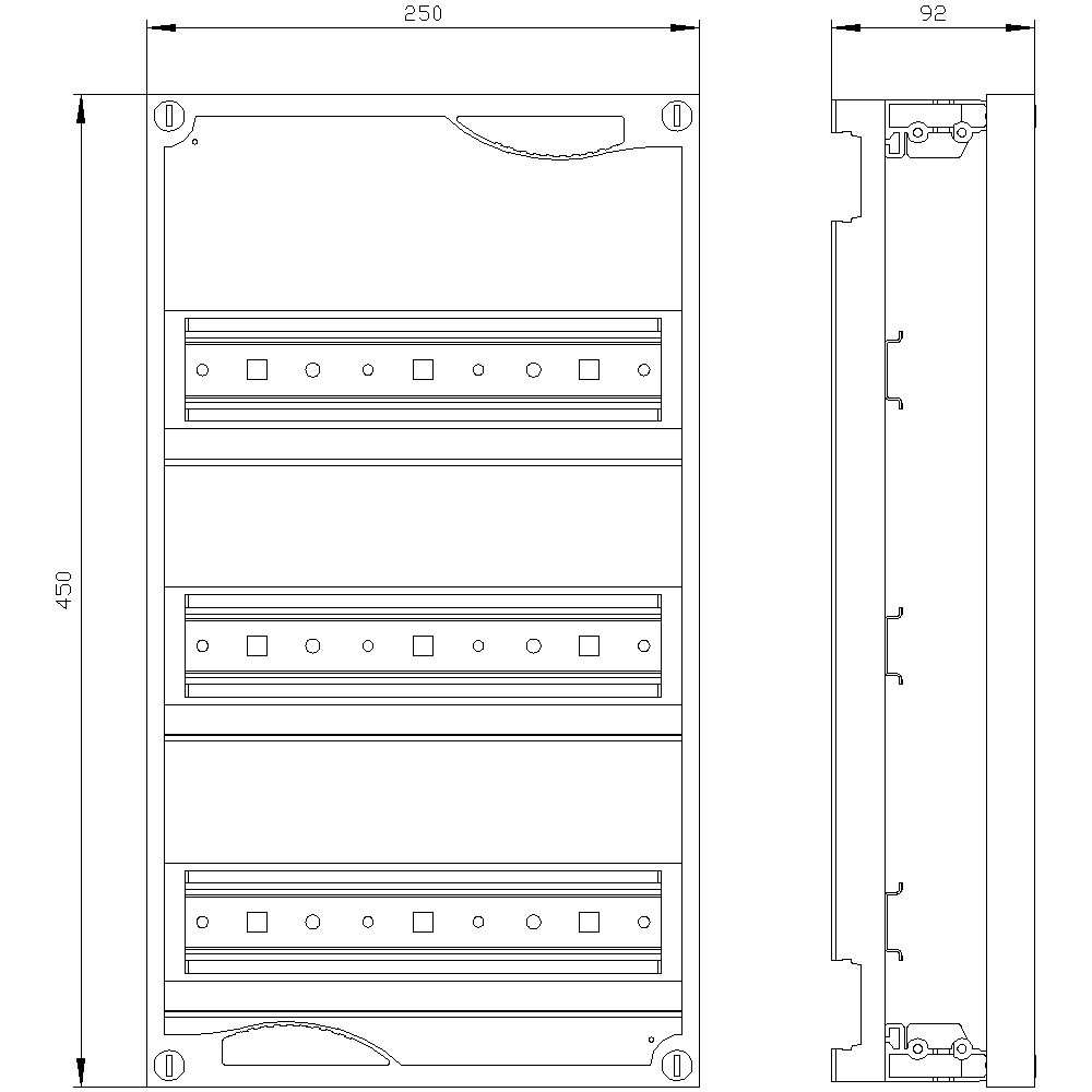 ALPHA 400 DIN quick assembly kit for modular installation devices tier spacing 125 mm with N/PE bar - Image 2