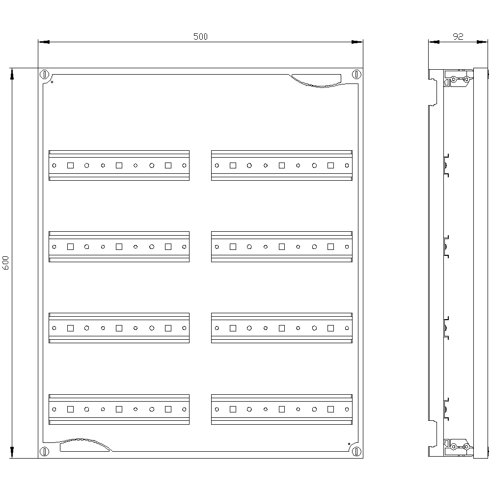 ALPHA 400 DIN quick assembly kit for modular installation devices tier spacing 125 mm with N/PE bar - Image 2