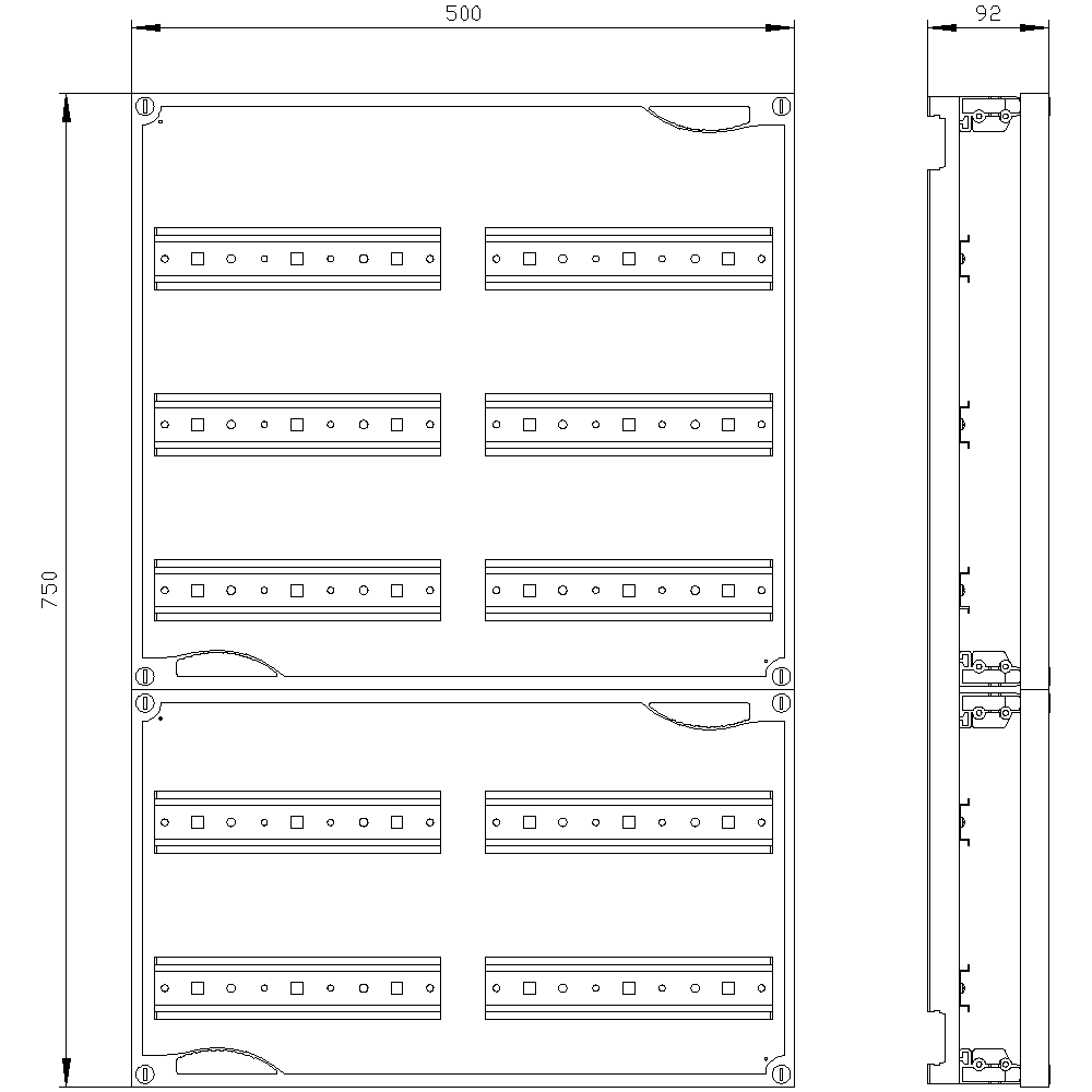 ALPHA 400 DIN quick assembly kit for modular installation devices tier spacing 125 mm with N/PE bar - Image 2