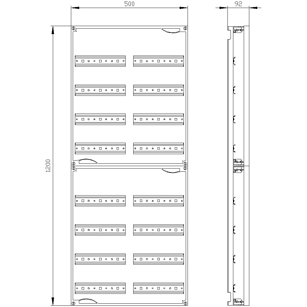 ALPHA 400 DIN quick assembly kit for modular installation devices tier spacing 125 mm with N/PE bar - Image 2