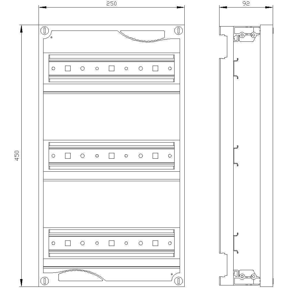 ALPHA 400 DIN quick assembly kit for modular installation devices tier spacing 150 mm H=450 - Image 2