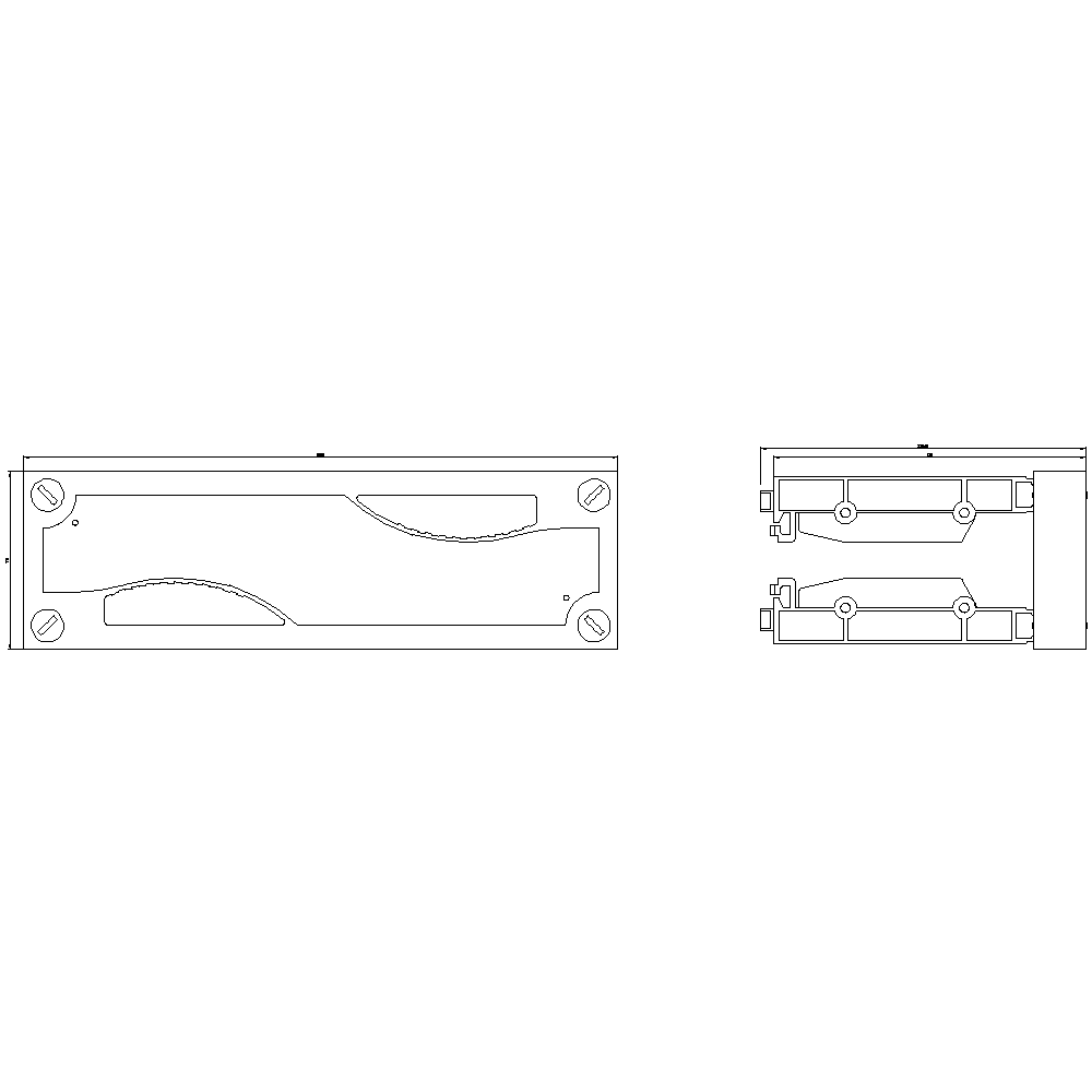 ALPHA 400/630/1250 DIN assembly kit front cover for unequipped panel H = 75 mm - Image 2