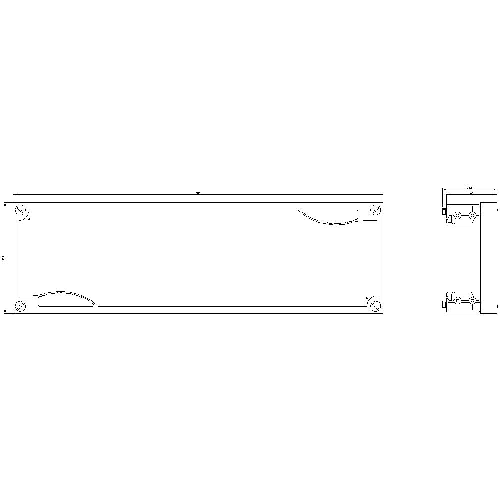 ALPHA 160 DIN assembly kit front cover for unequipped panel H = 150 mm - Image 2