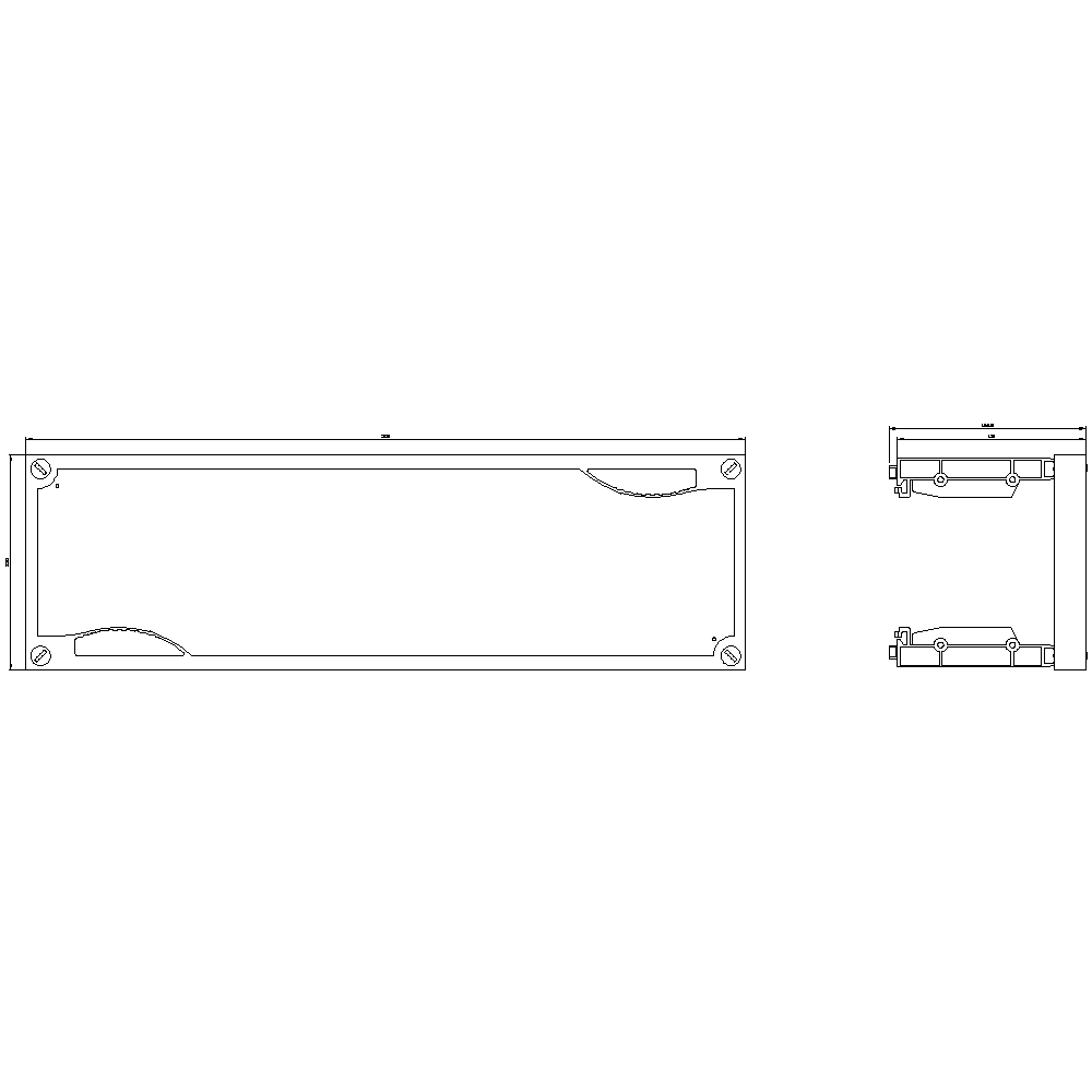 ALPHA 400/630/1250 DIN assembly kit front cover for unequipped panel H = 150 mm - Image 2
