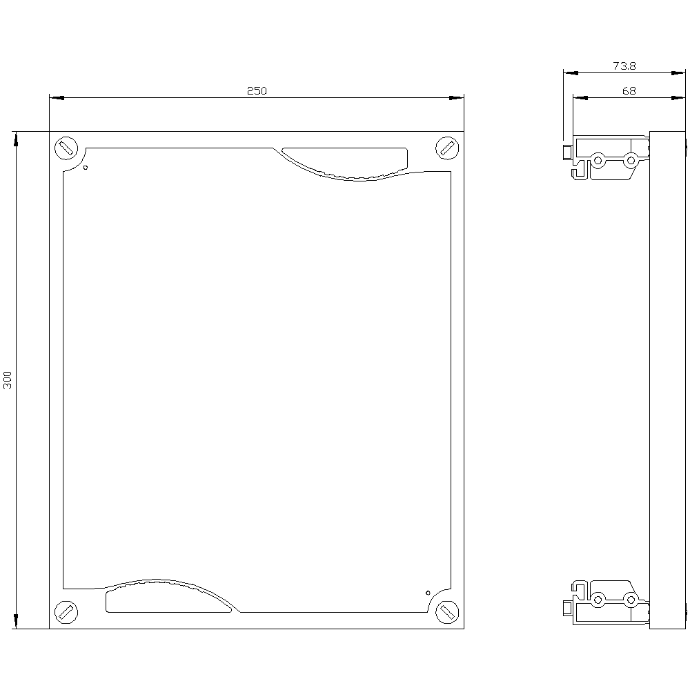 ALPHA 160 DIN assembly kit front cover for unequipped panel H = 300 mm - Image 2